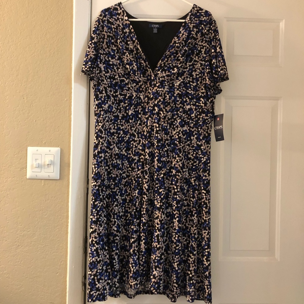 Chaps Multi-Color Dress 18W NWT
